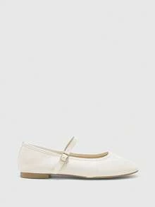 CUCCOO BIZCHIC Elegant And Simple Square Toe Flats, Casual Minimalist And Comfortable Lace-Up Flats For Women, Suitable For Office, Commuting And Formal Occasions (Suitable For Christmas And Spring Shoes) - Milk apricot, - View 8