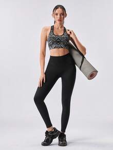 Loungeista 1pc Women's Casual Outdoor Shaping Lifting Yoga Fitness Running Tennis Training Sports Pants, Black, Spring - Black - View 7