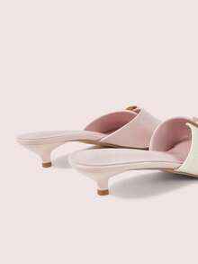 CUCCOO DOLLMOD Women's Shoes, Pink Spliced Love Buckle Kitten And Sandals, Women's Sweet Slippers - Pink - View 6