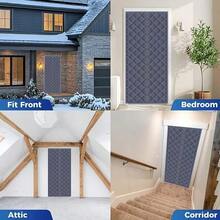 Magnetic Heat Insulating Door Curtain - Heavy Oxford Cloth, Thick Rainproof Quilted Lining, 36" X 80", Suitable For Sliding Glass Doors, Heat Insulation And Sound Reduction, Gray Color, Winter Door Curtain, Sliding Glass Door Insulation - multicolor - View 10