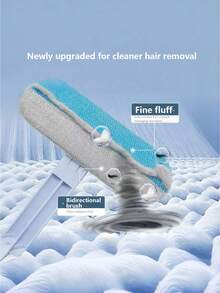 Wet & Dry Dual Purpose Window Screen Cleaning Brush, No Disassembly Household Window Glass Wiper, Multifunctional Scraper For Table & Window Cleaning - blue - View 2