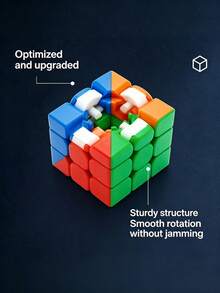 MINKOJA 1 Piece 3x3 Magic Cube, Children's Educational Toy, Entry-Level For Competition, Beginners, Kids And Students Gift - Multicolor - View 4