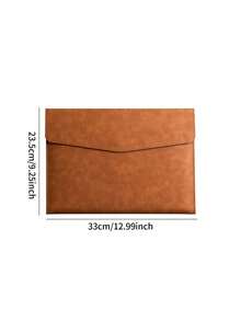 1PC Minimalist A4 Leather Document Organizer Bag, Office Storage File A4 Miscellaneous Items Business Document Bag, Portable Document Bag (Artificial Leather) - multicolor - View 2