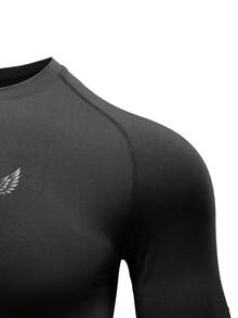 Gym Rark Camiseta deportiva de manga corta con estampado de alas para hombre - Negro - Ver 3
