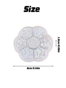 5000Pcs 2-6mm Jelly Color Flatback Rhinestones – Round Crystal Gems In Flower Box, 5 Sizes Mixed AB Glass Rhinestones For DIY Crafts, Clothing, Shoes, Bags, Phone Cases - AB Colors - View 3