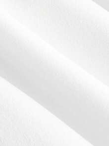 SHEIN MOD Hơn Trắng Chất rắn Áo nịt ngực Kết cấu Váy Dây - trắng - Xem 6