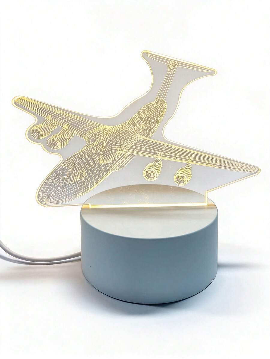 1PC Airplane Shaped Decoration Light - Yellow - View 1