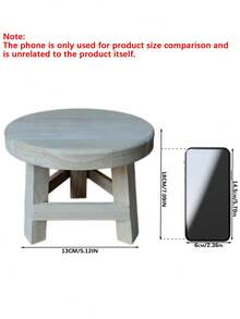 Wooden Plant Stool, Small Round Plant Pot Stand For Indoor & Outdoor Use, Decorative Flower Pot Display Pedestal, Tall Wooden Plant Base For Living Room, Courtyard & Balcony - multicolor - View 3