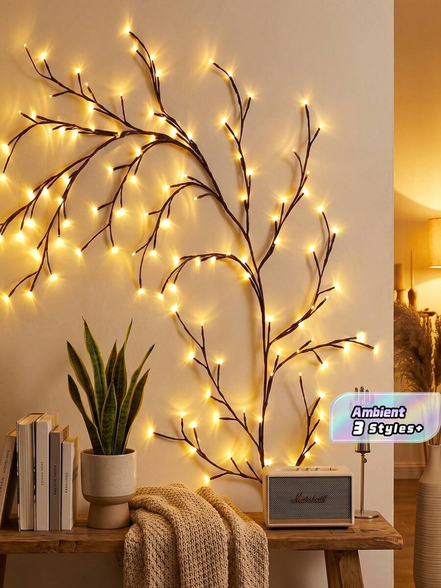 LED Rattan Light, USB Powered Artificial Plant Vine Light, Bendable, Suitable For Home Decor/Room Decoration/Wall Decor/Patio/Holiday Party/Gaming Room/Office