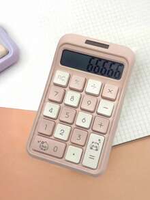 1pc Stylish Goddess-Inspired Dopamine Calculator, 8-Digit Soft Buttons, Suitable For Portable Financial/Accounting Use,School Supplies,Back To School - Single Piece - View 5