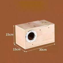 1 Piece Warm Breeding Box For Budgerigars, Wooden Bird Nest Box, Bird Cage Accessories And Supplies, Hanging Bird Nest, Incubation Box - brown - View 12