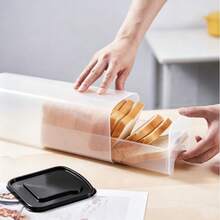 1 Stück - ausziehbare Küchen-Brotbox mit Ablage, rechteckige Brotaufbewahrungsbox - Verschiedenfarbig - Übersicht 6