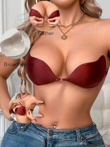 SHEIN 女款內衣配件（乳貼）1入 - 酒紅色 - 查看 7