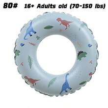 1pc Dinosaur Pattern Inflatable Swimming Ring, Classic Sailing Style Swimming Pool Float, Thickened PVC Water Float, Suitable For Summer Beach, Outdoor Swimming Pool Party, Swimming Training, Holiday Water Entertainment. - Multicolor - View 8