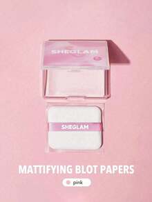SHEGLAM 控油吸油面紙含粉撲與鏡子50入-Rose 品牌美妝化妝品 適合女士與女孩 - 粉色 - 查看 1