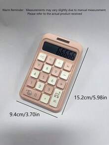 1pc Stylish Goddess-Inspired Dopamine Calculator, 8-Digit Soft Buttons, Suitable For Portable Financial/Accounting Use,School Supplies,Back To School - Single Piece - View 3