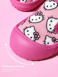 HELLO KITTY AND FRIENDS | SHEIN 一雙兒童包頭涼鞋，防撞趾頭設計，防滑耐磨透氣沙灘涼鞋 - 粉色 - 查看 2