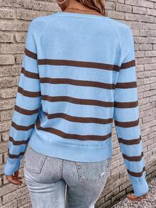 Easowa Striped Pattern Sweater, Autumn/Winter Style - Multicolor - View 4
