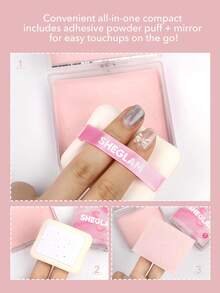 SHEGLAM 控油吸油面紙含粉撲與鏡子50入-Rose 品牌美妝化妝品 適合女士與女孩 - 粉色 - 查看 8