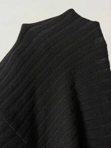 Solflare Plus Size Autumn/Winter Casual Versatile Solid Color Leggings - Black - View 8