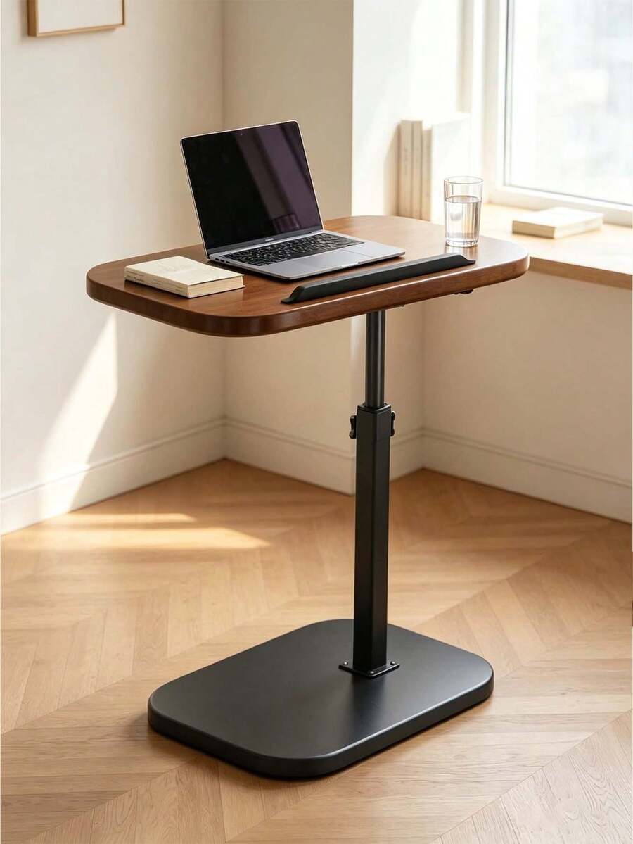 A Small Side Table With 360 ° Rotation And Adjustable Height. Easy To Assemble, Can Be Placed On A Sofa, Bedside, Or Used As A Coffee Table. Portable And Suitable For Indoor And Outdoor Use.