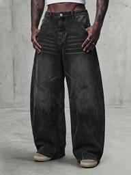 AXEPEAK Jeans de mezclilla casuales y versátiles para hombres, para uso diario y viajes, con bolsillo y botón