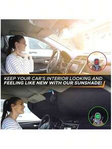 1/3pcs Car Sun Visor: This Reflective Sun Visor Provides Optimal Protection For Your Vehicle Interior Highly Efficient Light Refracting Function To Quickly Cool The Interior And Prevent Interior Aging.Car Radiator Protection Net - Multicolor - View 6