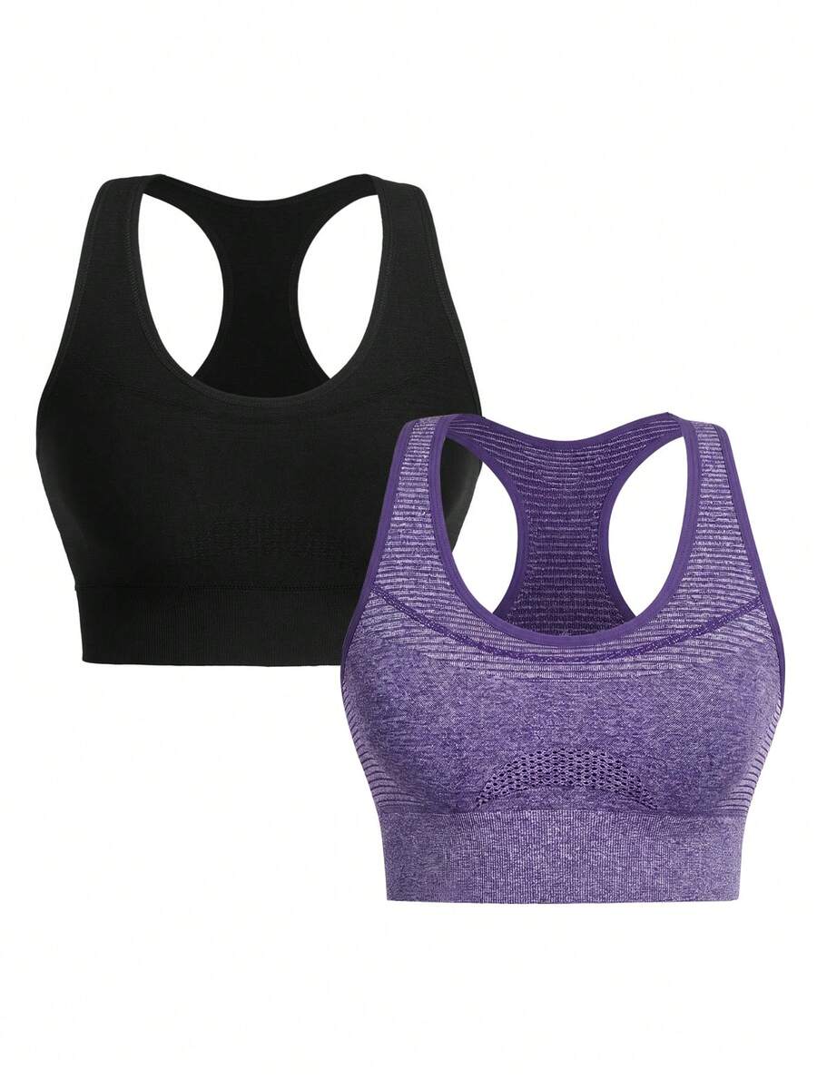 Velisys Velisys Cropped Sports Tank Top/Seamless/Racerback - Multicolor - View 1