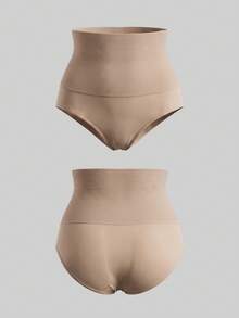 Nuvra Shaping High-Waisted Brief Shapewear Short Body Shaper Butt Lifter-Tummy Waist Control - Apricot - View 3