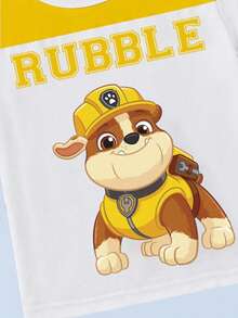 SHEIN | PAW Patrol Young Boy Archie 3件組三色對比印花短袖T恤，夏季休閒款 - 彩色 - 查看 5