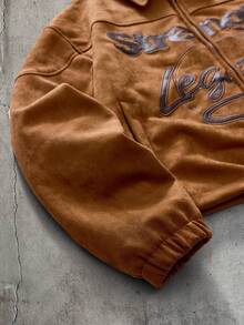 AXEPEAK Men's Collared Long Sleeve Jacket And Coat - Camel - View 7