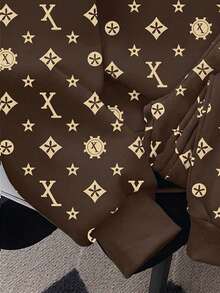 SHEIN 2pcs Tween Boy Cool Letter Cool Boy Fashion Print Hoodie & Sweatpants Set, Suitable For Holiday Party, Spring Autumn Winter, Comfortable And Casual, First Choice For Spring Autumn, Streetwear, Casual Outfits, Back To School Party, Suitable - Multicolor - View 5