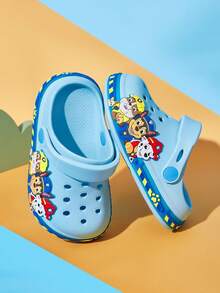 SHEIN | PAW Patrol 童趣卡通兒童涼鞋 LED發光園藝鞋，輕量EVA材質，透氣快乾耐穿 - 淺藍色 - 查看 4