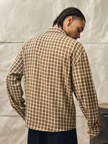 Norleigh Men's Small Check Hot-Selling Long Sleeve Shirt, Single Pocket Classic Style, Casual Vacation, Hot-Selling Comfortable Fabric Shirt - Multicolor - View 2