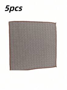 5/10 PCS Gray Grid Waffle Weave Kitchen Towel, Soft Absorbent Cotton Dish Cloth, Reusable Cleaning Cloth For Kitchen, Home, And Dining - Multicolor - View 17