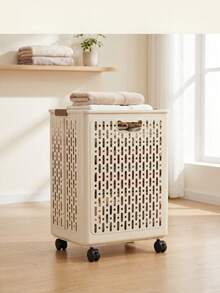 Bathroom Laundry Basket High Aesthetic Foldable Storage Home Use Large Storage Bin Bathroom - Multicolor - View 7
