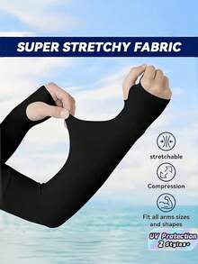 1PC UV Protection Cycling Gloves, Polyester Fiber With Letter Patterns, Blocks Harmful Sun Rays To Shield Eyes, Ideal For Cycling, Motorcycling, Running, Hiking, Driving & Outdoor Sports, Lightweight Breathable Fit - multicolor - View 1
