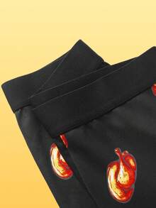 Notgurli Men's Underwear Cartoon Roast Chicken Leg Graphic Long‑Leg Boxer Briefs, Playful Novelty Casual Bott - Black - View 4