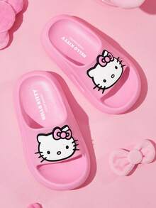 HELLO KITTY AND FRIENDS | SHEIN 可愛卡通粉色兒童EVA拖鞋，輕便舒適，適合幼兒與兒童，可用於室內、淋浴或戶外 - 藕粉色 - 查看 8