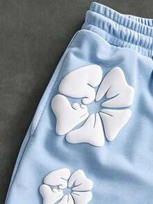 SLATEMANN Men's Summer Casual Jacquard Shorts - Baby Blue - View 3
