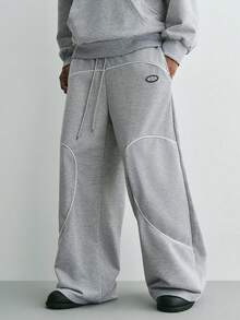 Sonviro Men's Minimalist Long Sleeve Hoodie And Pants Set Mens 2 Piece Set Grey Sweatsuit Man 2 Piece Set Gray Two Piece Set Men Mens Jogger Set - Grey - View 5