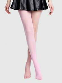 ROMWE Kawaii 1 par de medias de red estilo gótico rock AB - Rosa Pálido - Ver 1