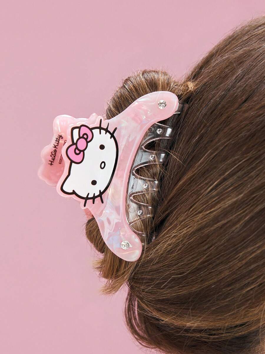 HELLO KITTY AND FRIENDS | SHEIN 可愛雙面3D熊設計髮夾,適合女性 - 彩色 - 查看 1