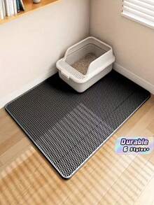 Double Layer EVA Cat Litter Mat, Odor Resistant Non-Slip Easy Clean Kitty Litter Trapping Pad, Durable Comfortable Indoor Cat Waste Control Mat, Modern Pet Accessory - Multicolor - View 1