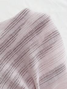 Elamini 甜美純粉色針織紋理細緻蕾絲飾邊時尚外套罩衫 春夏新款 優雅高端百搭極簡女款標準夾克 - 粉色 - 查看 4