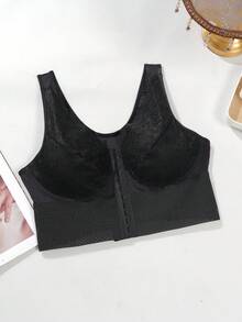SHEIN Áo hai dây ren gợi cảm cho nữ cỡ lớn - màu đen - Xem 6