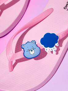 SHEIN X Care Bears 卡通夾腳拖鞋，EVA輕量材質，護趾設計，透氣快乾，柔軟舒適，適合室內、淋浴或海灘使用 - 淺粉色 - 查看 4