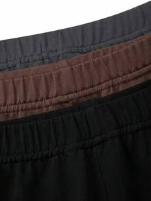 SHEIN BASICS 女款純色彈性腰休閒內搭短褲 - 彩色 - 查看 5