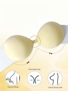 SHEIN Comfortable Waterproof Sweat-Proof Front Clasp Bra Pasties - Multicolor - View 2