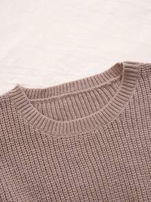 Sweetra Plus Size Shawl Sweater & Knitted Skirt Set Fall - Champagne - View 5